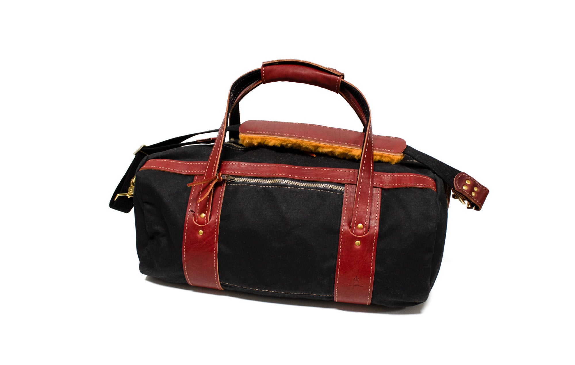 Black and Burgundy Club Duffel Bag- Steurer & Jacoby