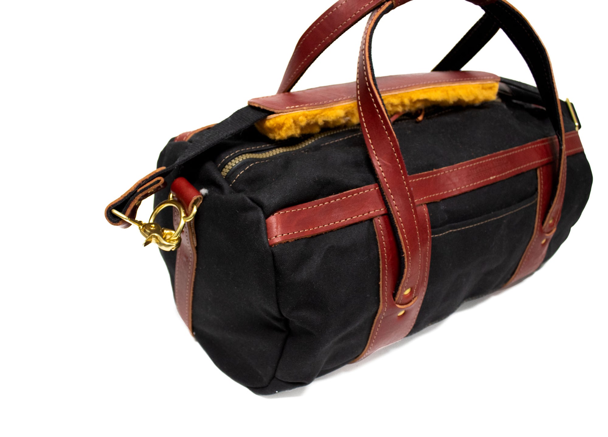 Black and Burgundy Club Duffel Bag- Steurer & Jacoby