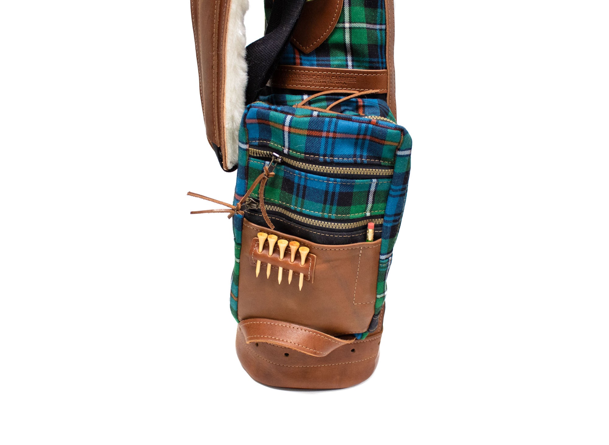 Black Mackenzie OC Tartan Golf Bag Ball Pocket- Steurer & Jacoby
