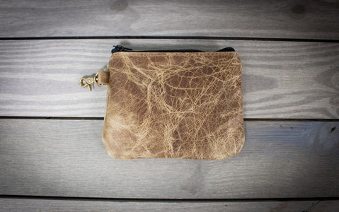 Leather Golf Tee Pouch Chocolate Bison- Steurer & Jacoby