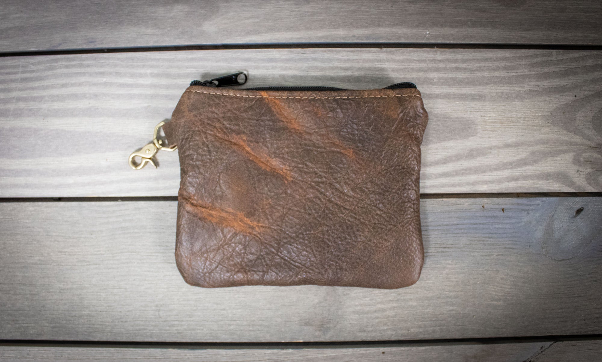 Leather Golf Tee Pouch Distressed Bison- Steurer & Jacoby