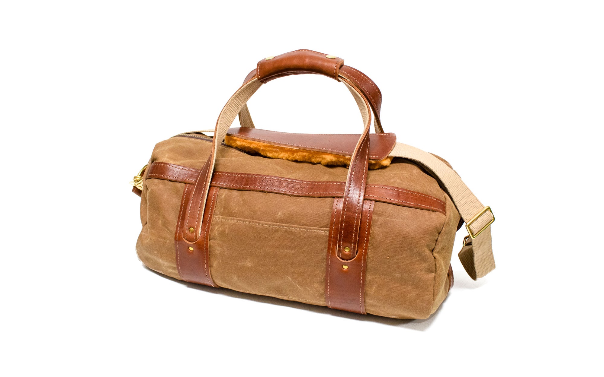 Field Tan and Natural Leather Club Duffel- Steurer & Jacoby