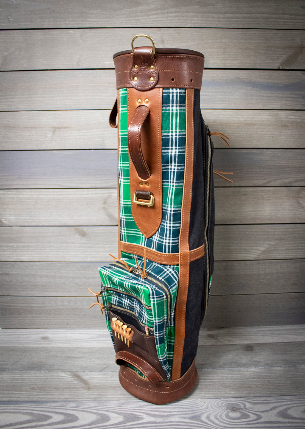 MacDonald Lord Isles Green Tartan Custom Staff Style Golf Bag- Steurer & Jacoby