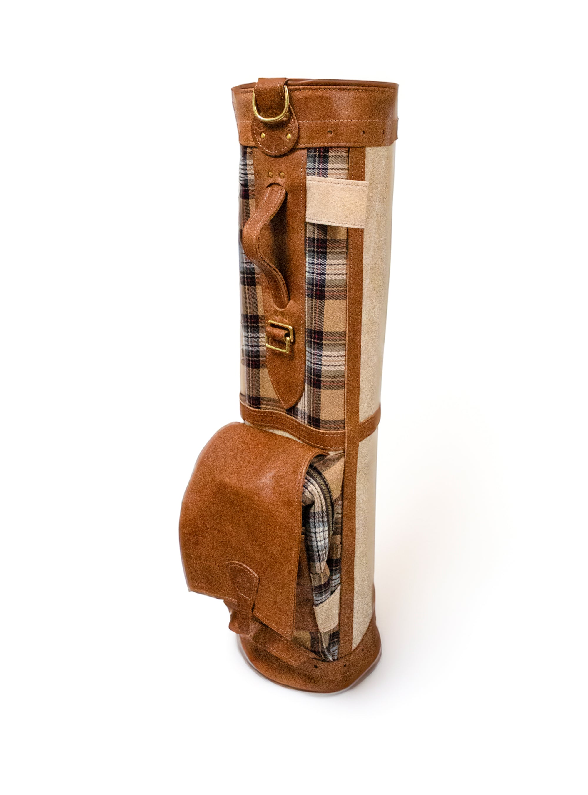 Stewart Camel Tartan Sunday Bag- Steurer & Jacoby