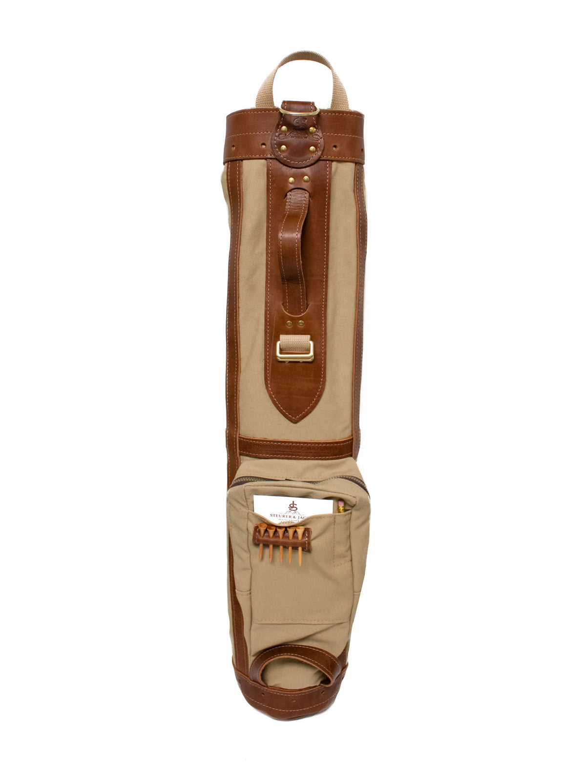 British Tan and Chestnut Leather Pencil Bag- Steurer & Jacoby