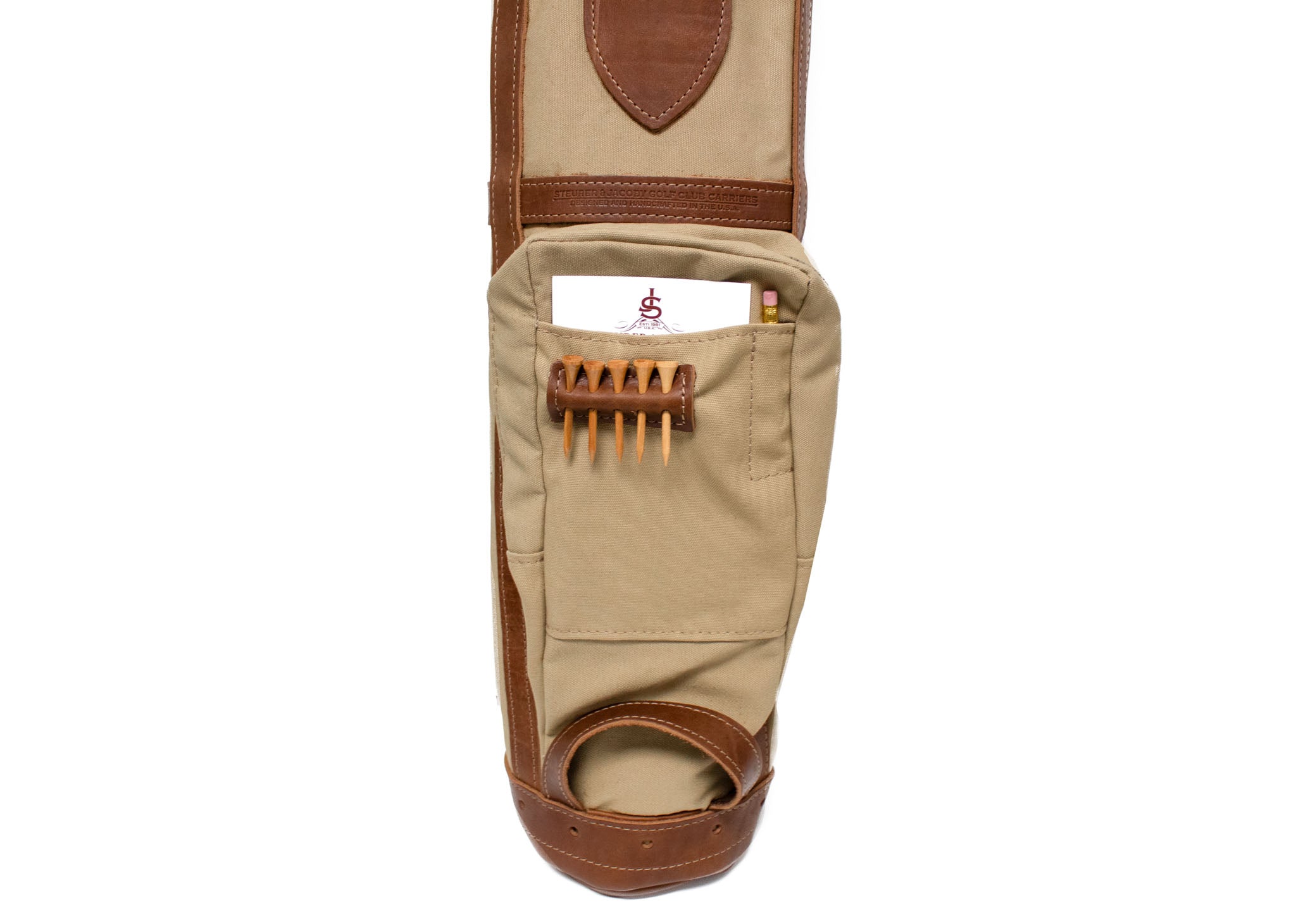 British Tan and Chestnut Leather Pencil Bag- Steurer & Jacoby