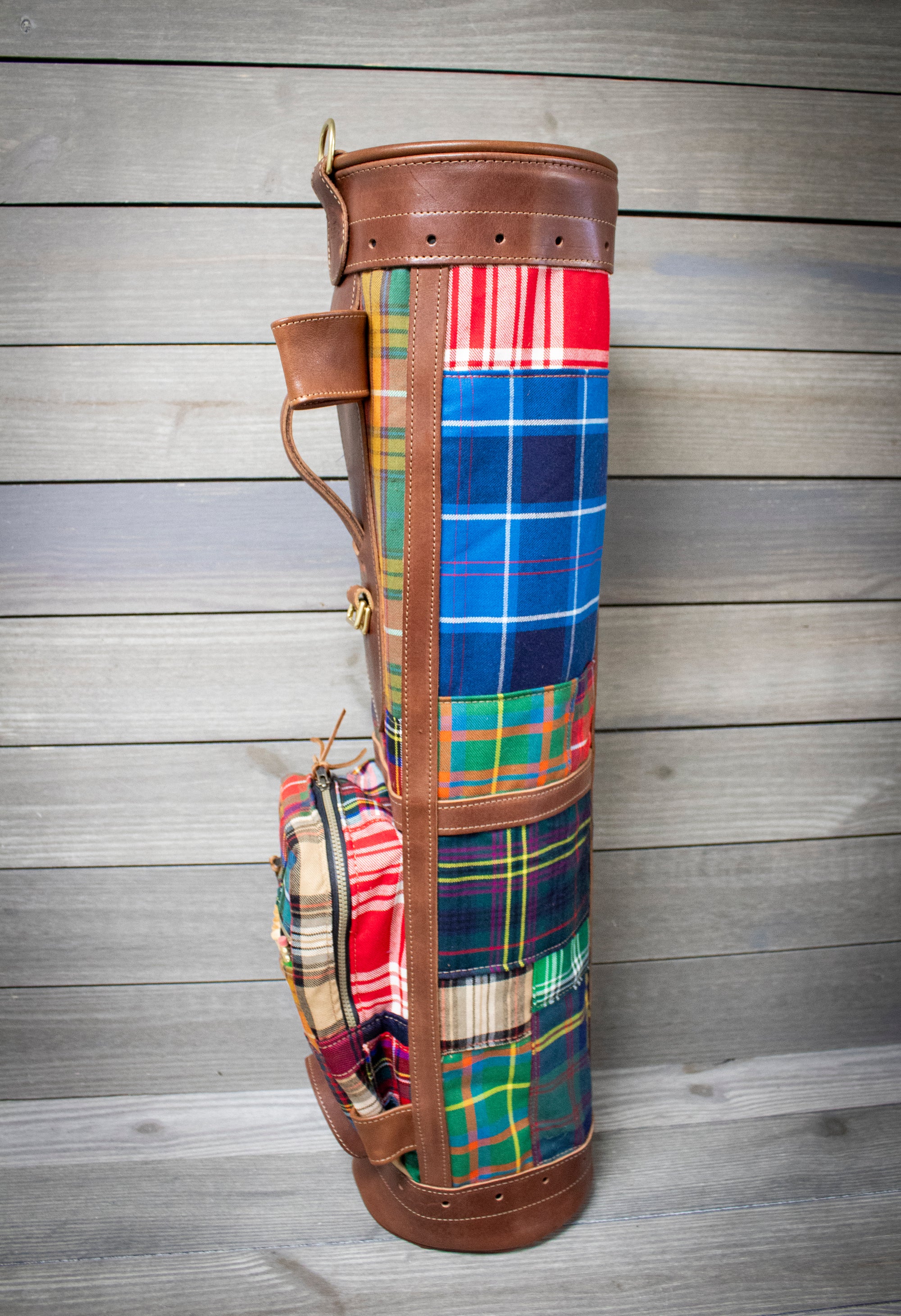 Tartan Patchwork Sunday Style Golf Bags Side- Steurer & Jacoby