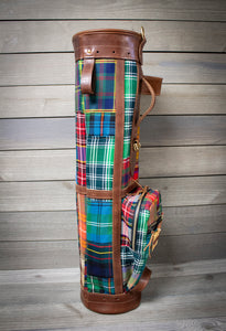 Tartan Patchwork Sunday Style Golf Bag Side- Steurer & Jacoby