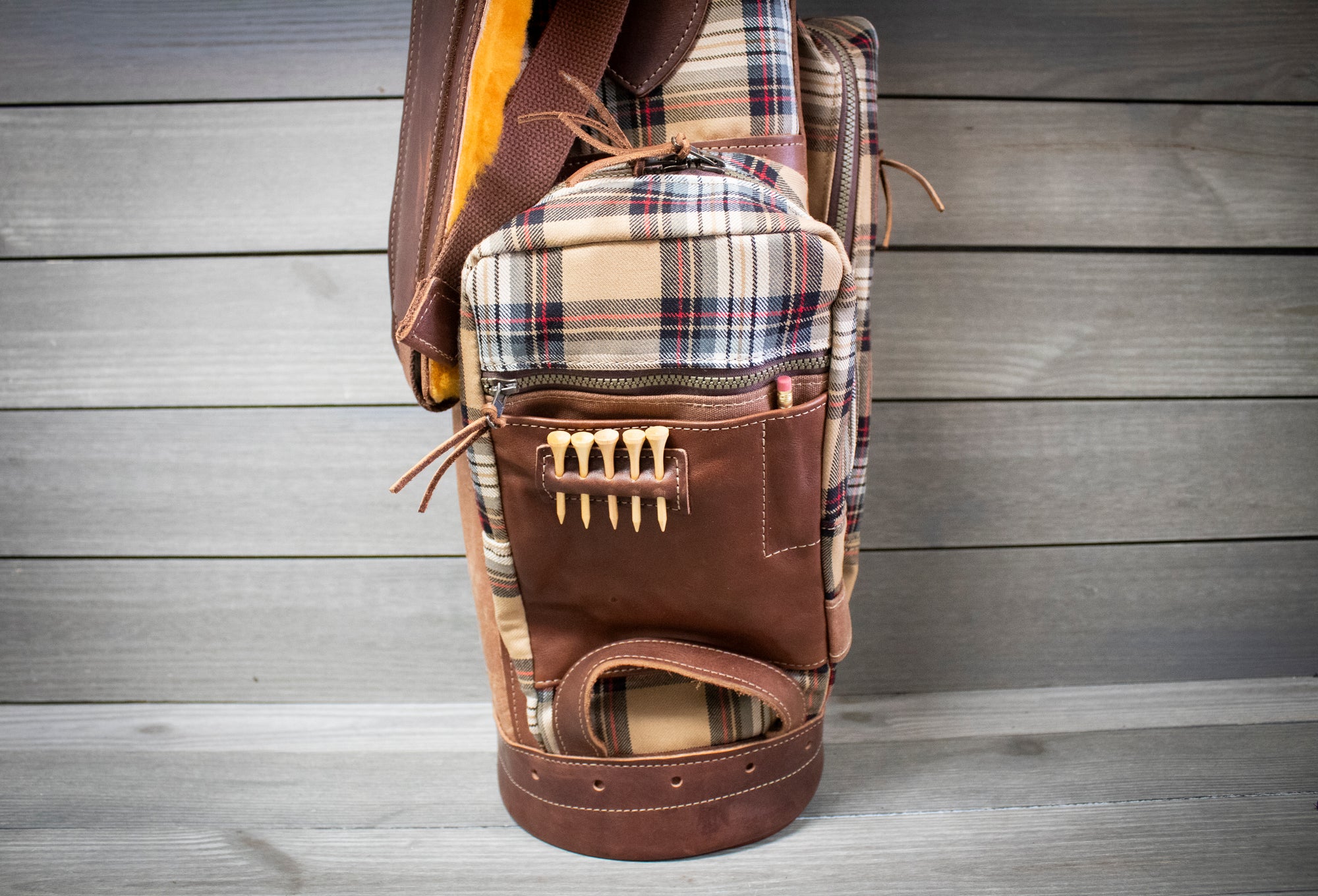 Stewart Camel Modern Tartan Gran Tour Style Golf Bag