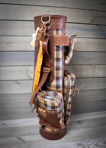 Stewart Camel Modern Tartan Gran Tour Style Golf Bag- Steurer & Jacoby
