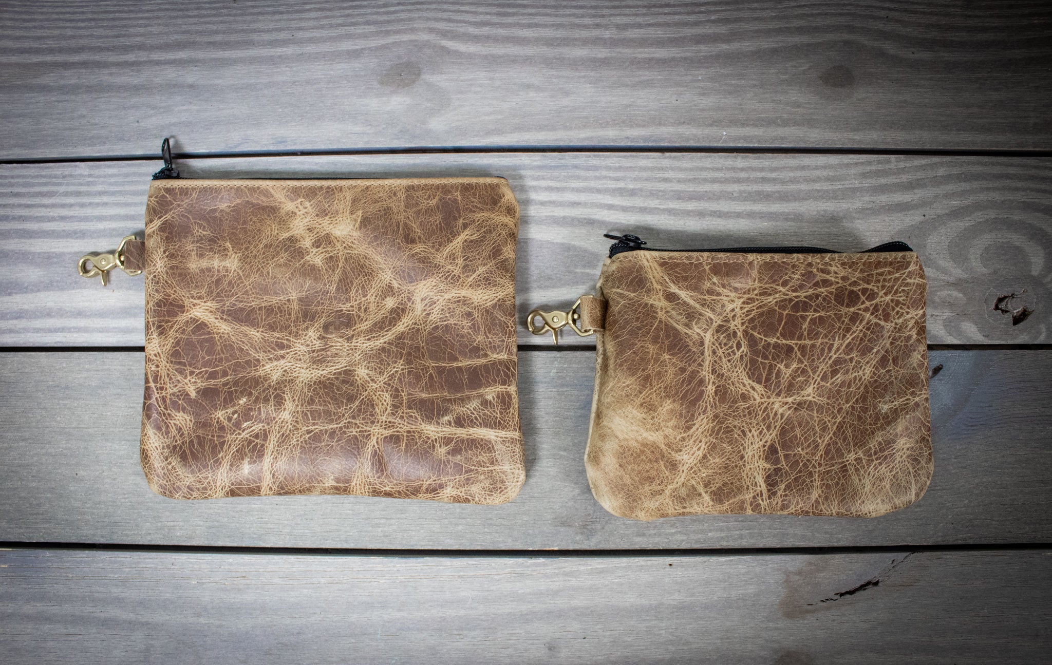 Leather Valuables Pouch vs. Leather Golf Tee Pouch- Steurer & Jacoby
