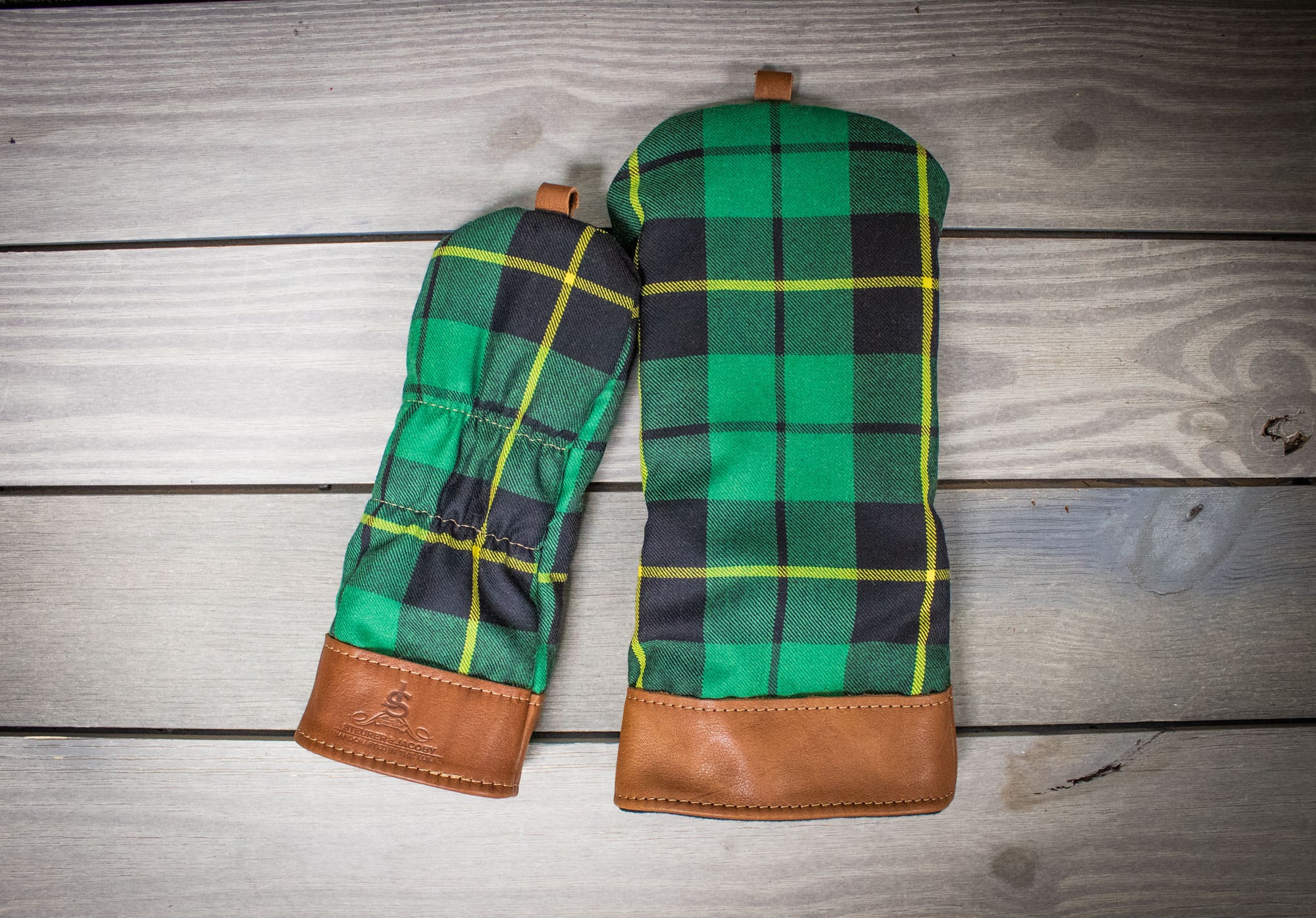 Wallace HTG Green Tartan Wood Covers- Steurer & Jacoby
