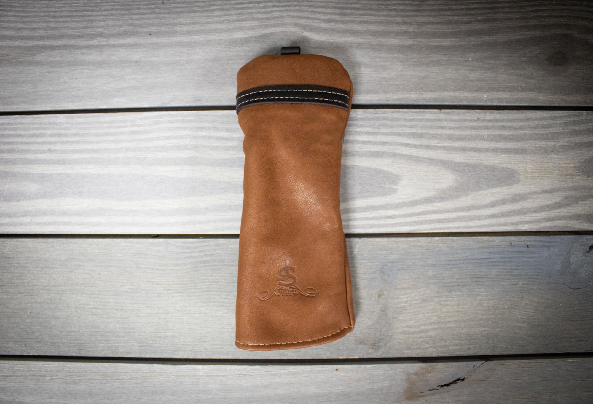 Leather Fairway Wood Cover with One Stripe- Steurer & Jacoby