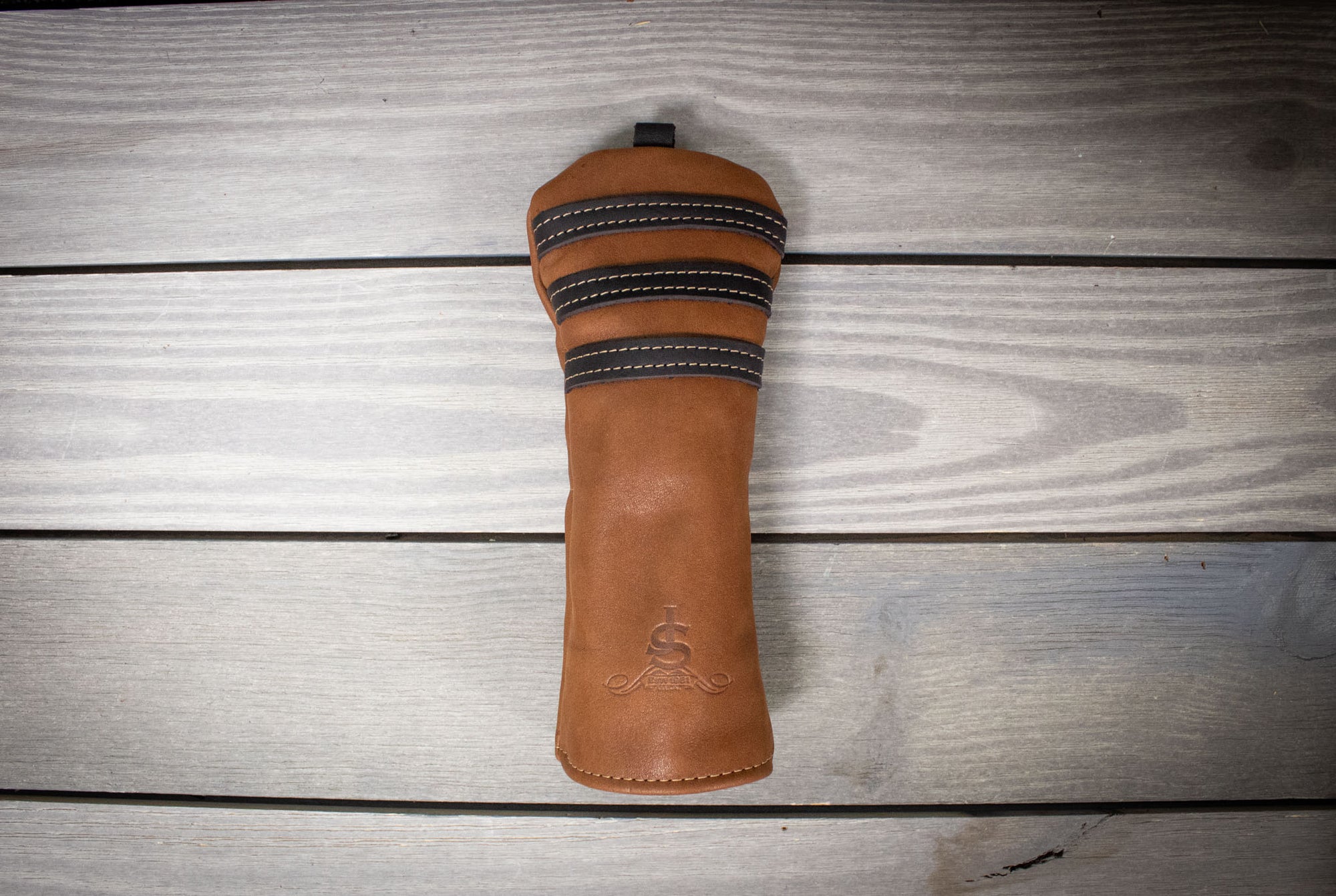 Leather Fairway Wood Cover with Three Stripes- Steurer & Jacoby