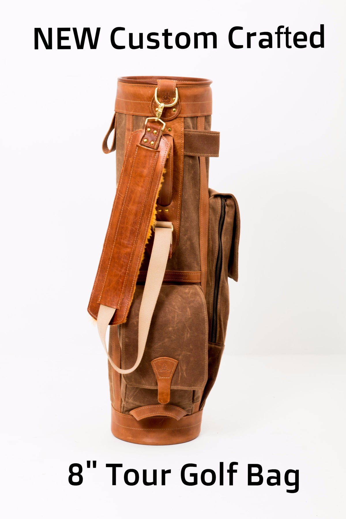 Sunday Golf Bag -  8" | 2 Pockets in Brush Brown