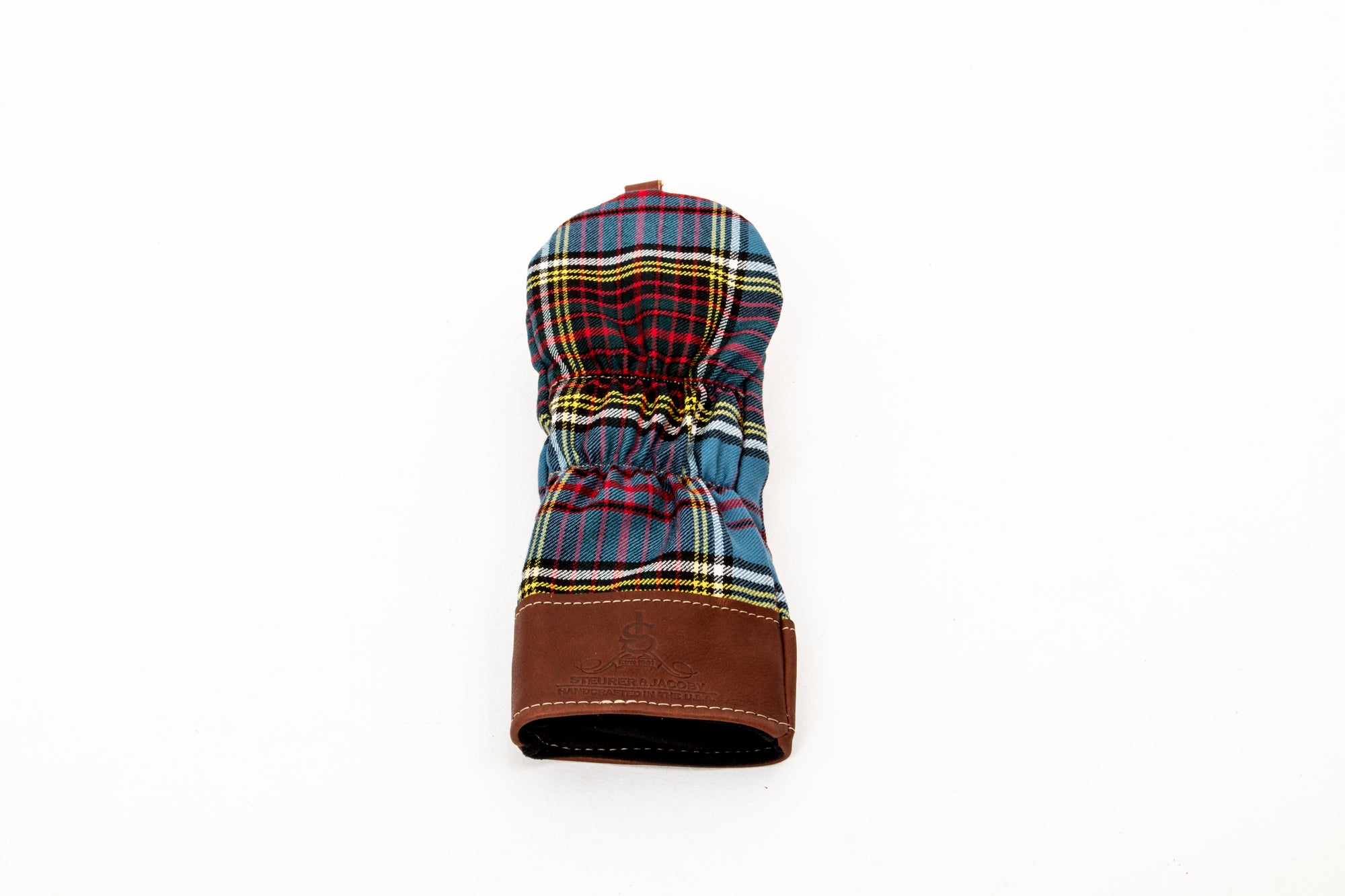 Leather and Wool Tartan Head Cover - Steurer & Jacoby