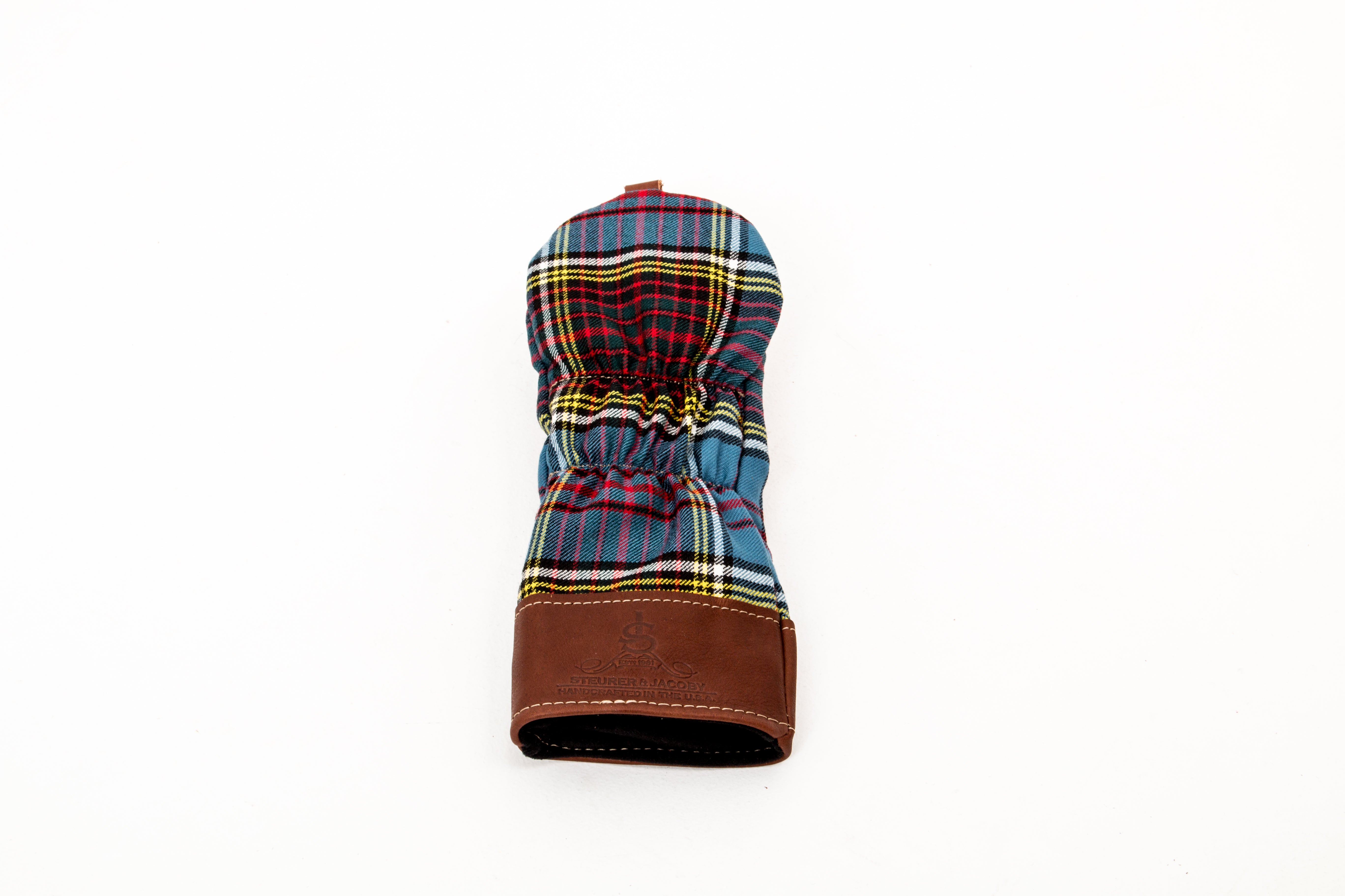 Leather and Wool Tartan Head Cover - Steurer & Jacoby