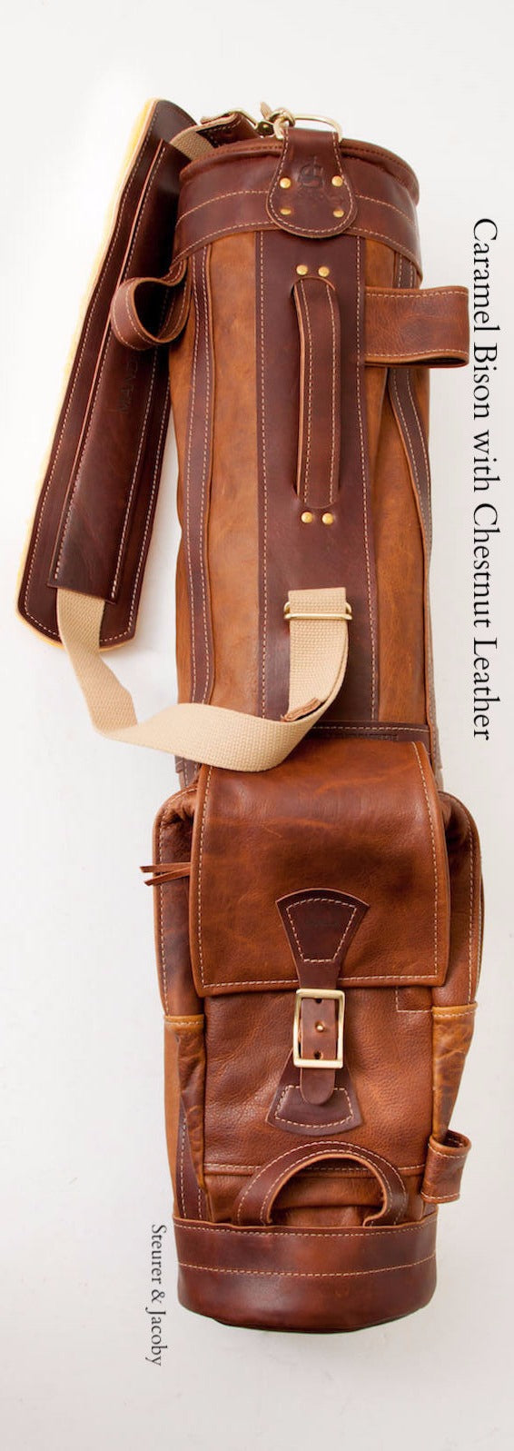 Custom Premium Leather Sunday Style Golf Bag - Steurer & Jacoby