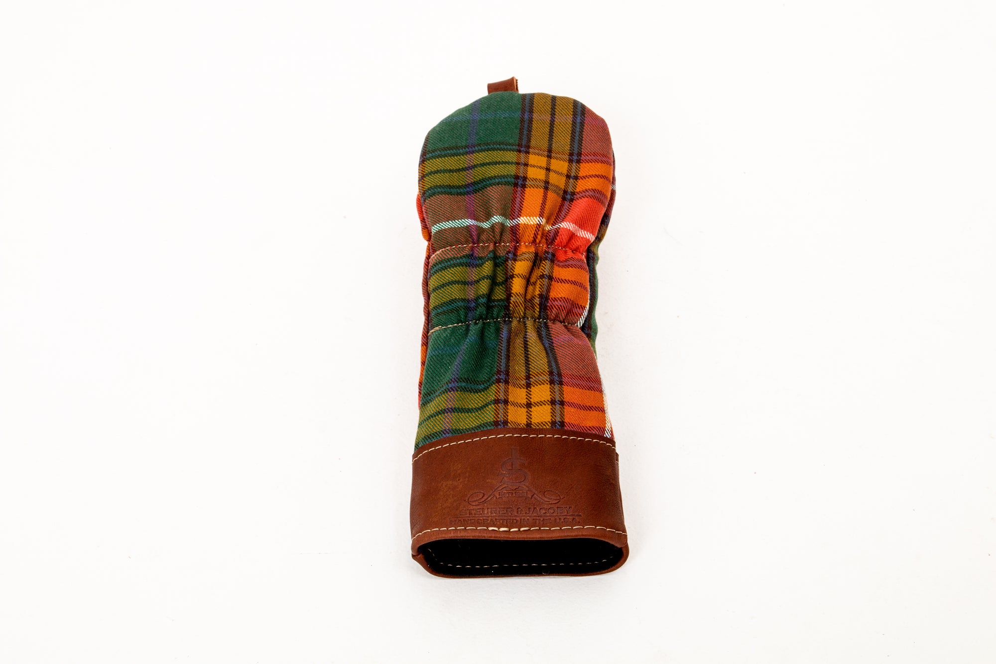 Leather and Wool Tartan Head Cover - Steurer & Jacoby