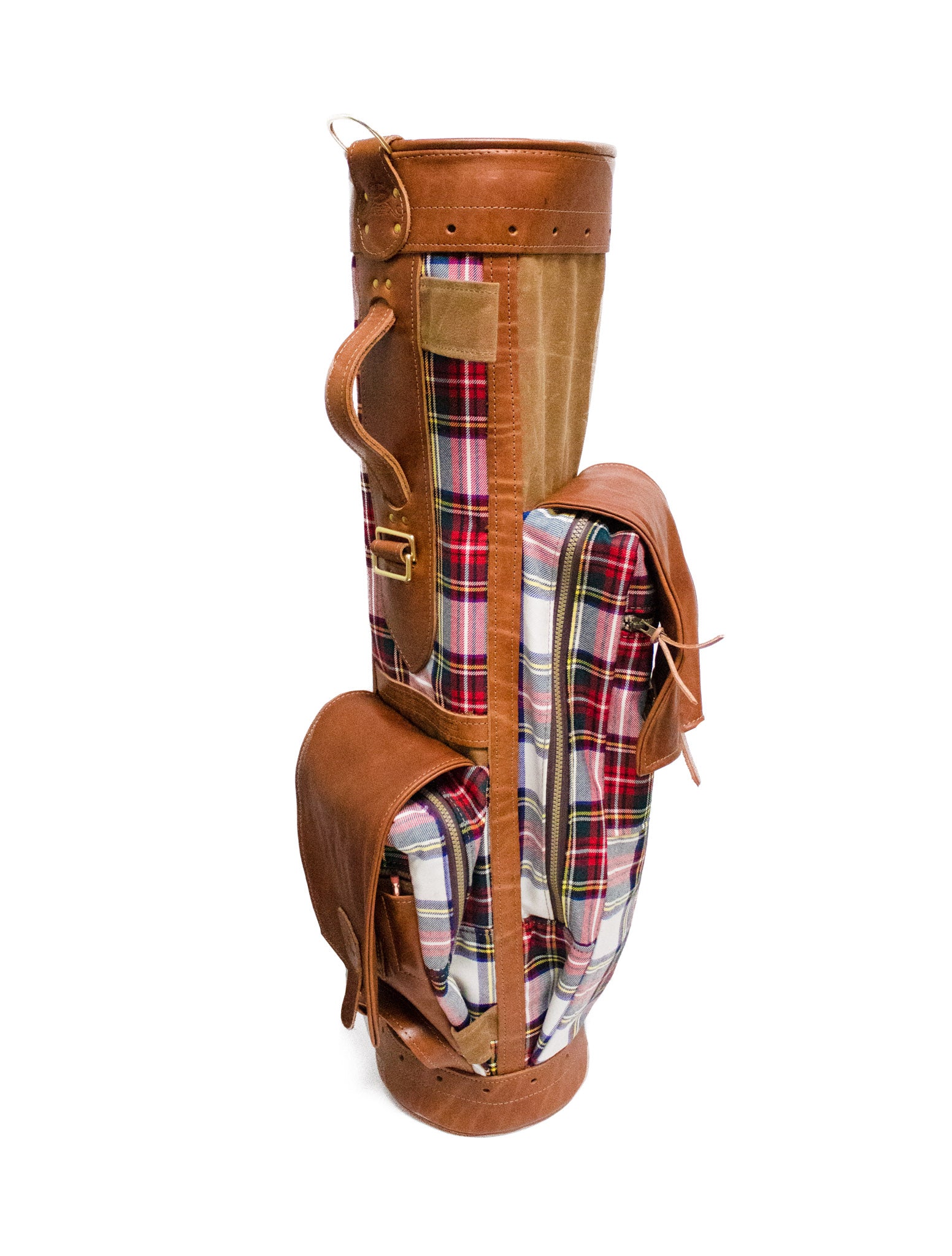 Stewart Dress Modern Tartan & Leather Airliner Style Golf Bag- Steurer & Jacoby