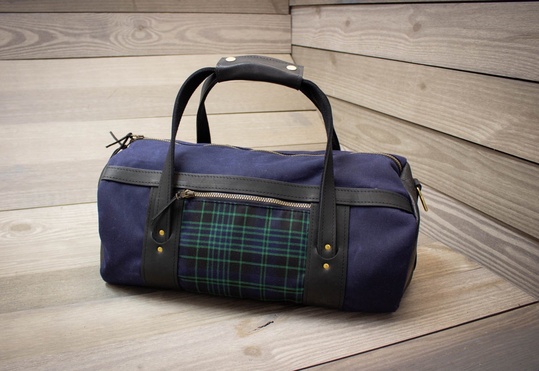 Modern Green Clergy Tartan Club Duffel Bag- Steurer & Jacoby
