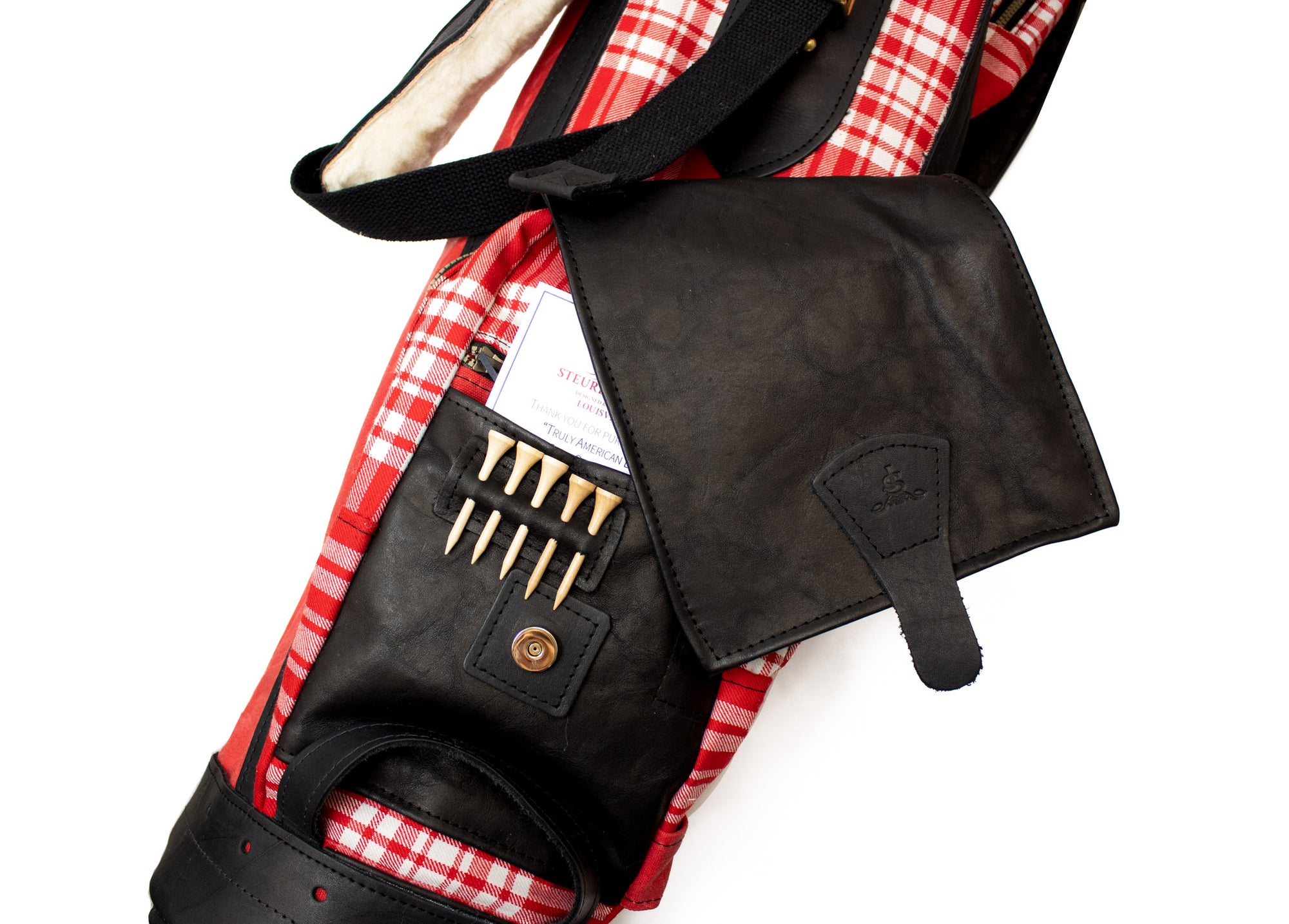 8" Tartan Gran Tour- Red/ White Menzies Tartan- Steurer & Jacoby  Edit alt text