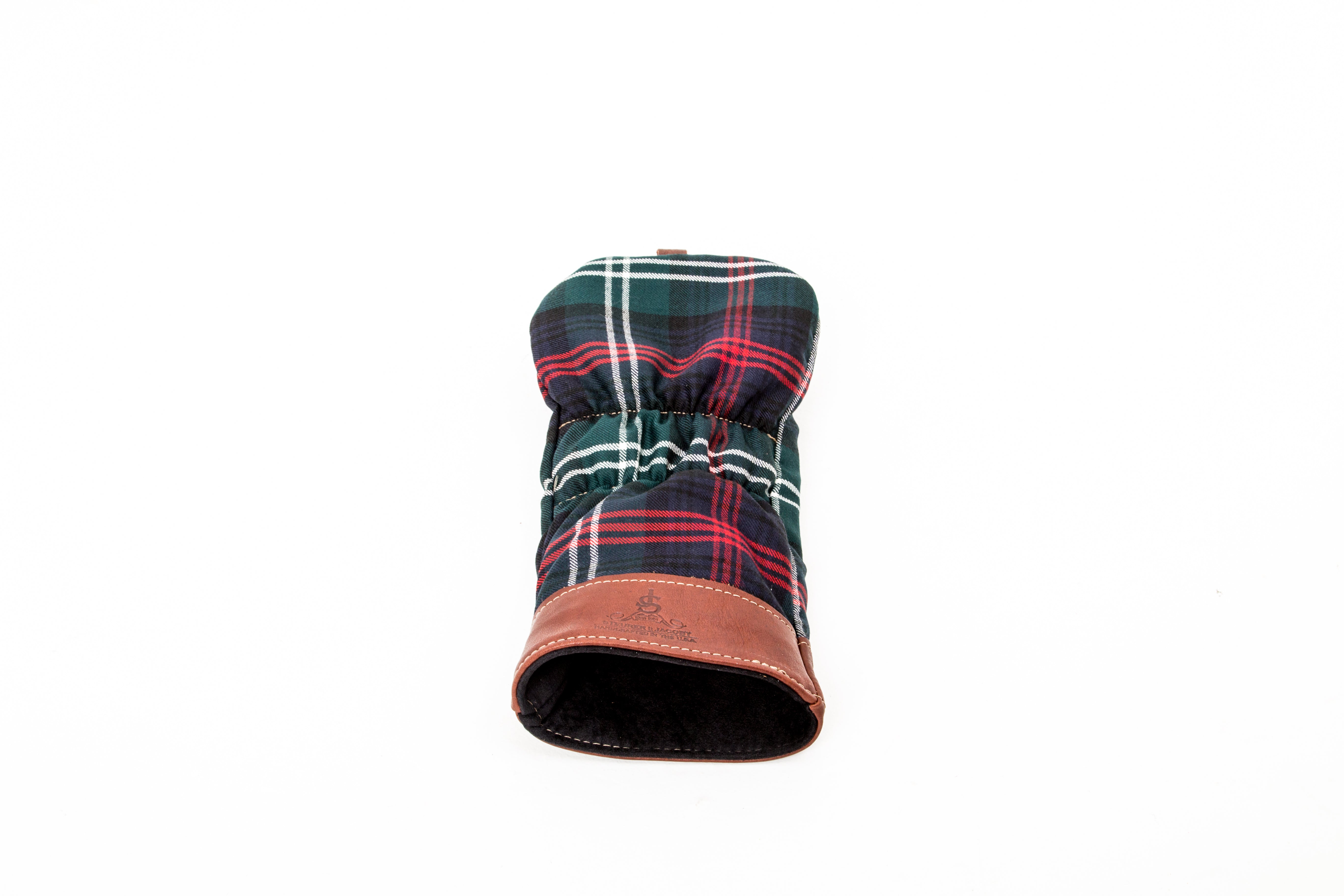 Leather and Wool Tartan Head Cover - Steurer & Jacoby