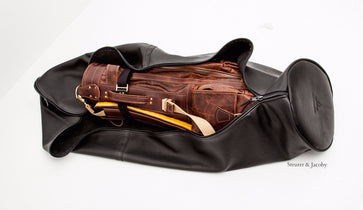 Premium Leather Golf Club Carrier Travel Cover - Steurer & Jacoby