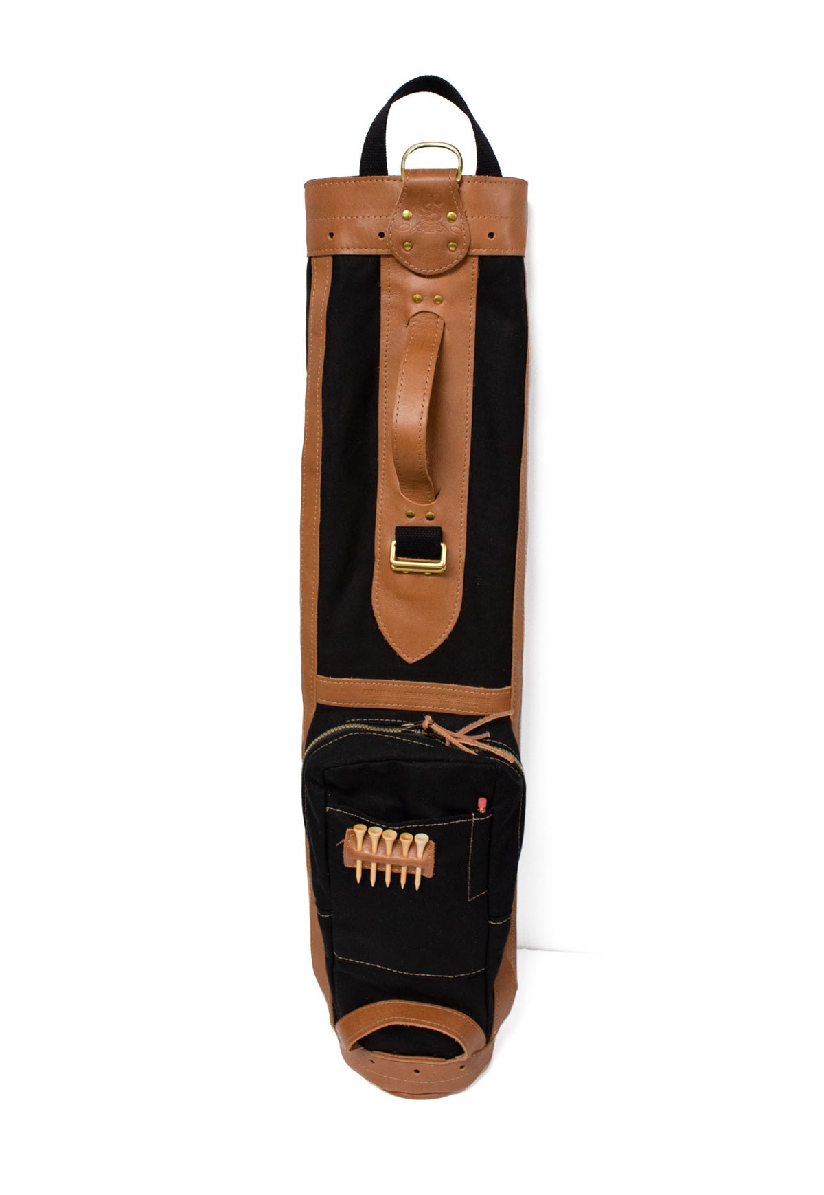 Black and Natural Leather Pencil Bag- Steurer & Jacoby