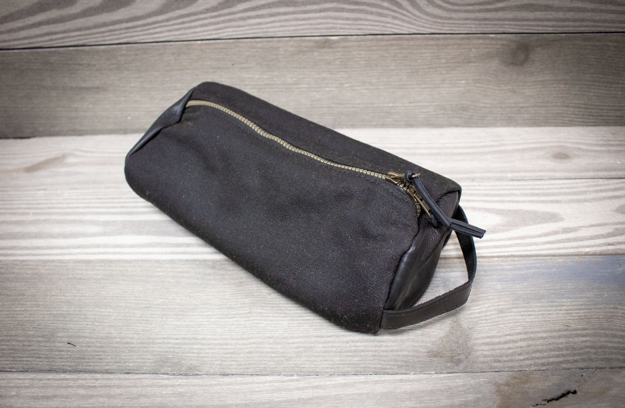 Black and Black Leather Shaving Kit- Steurer & Jacoby
