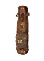 The Caddy Golf Bag- Bourbon Waxed Canvas with Chestnut Leather- Steurer & Jacoby