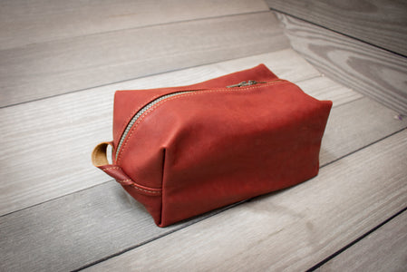 Burgundy Leather Shaving Kit- Steurer & Jacoby