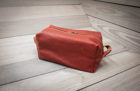 Burgundy Leather Shaving Kit- Steurer & Jacoby