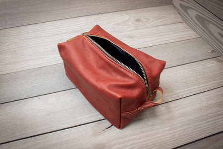 Burgundy Leather Shaving Kit- Steurer & Jacoby