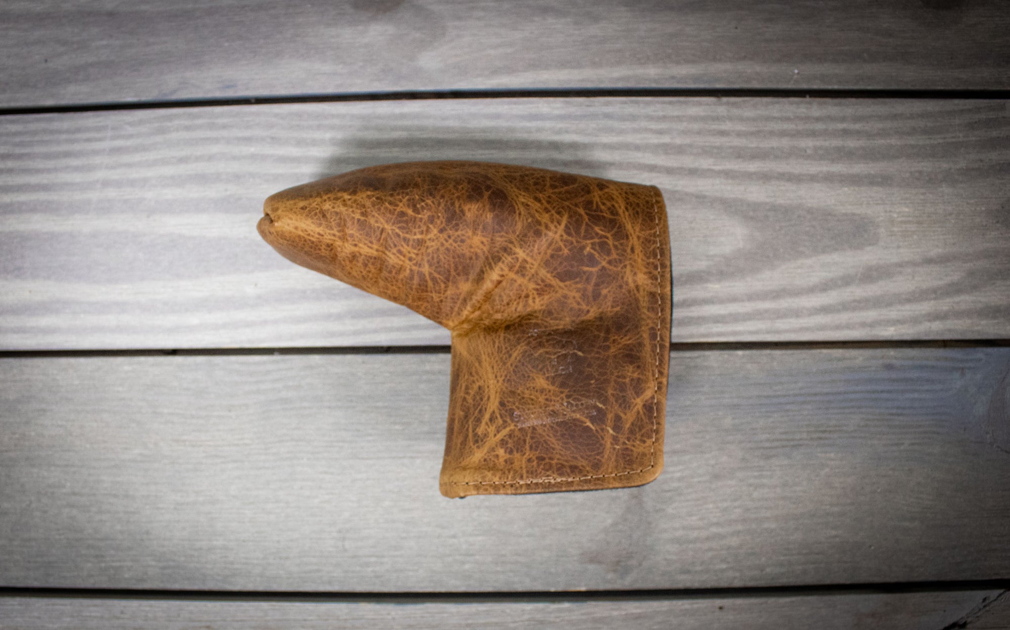 Caramel Bison Leather Putter Cover- Steurer & Jacoby