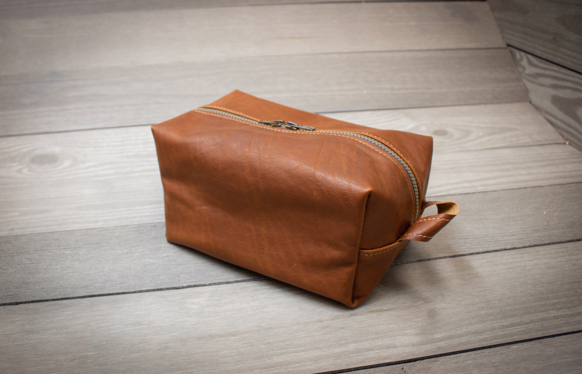 Chestnut Leather Shaving Kit- Steurer & Jacoby