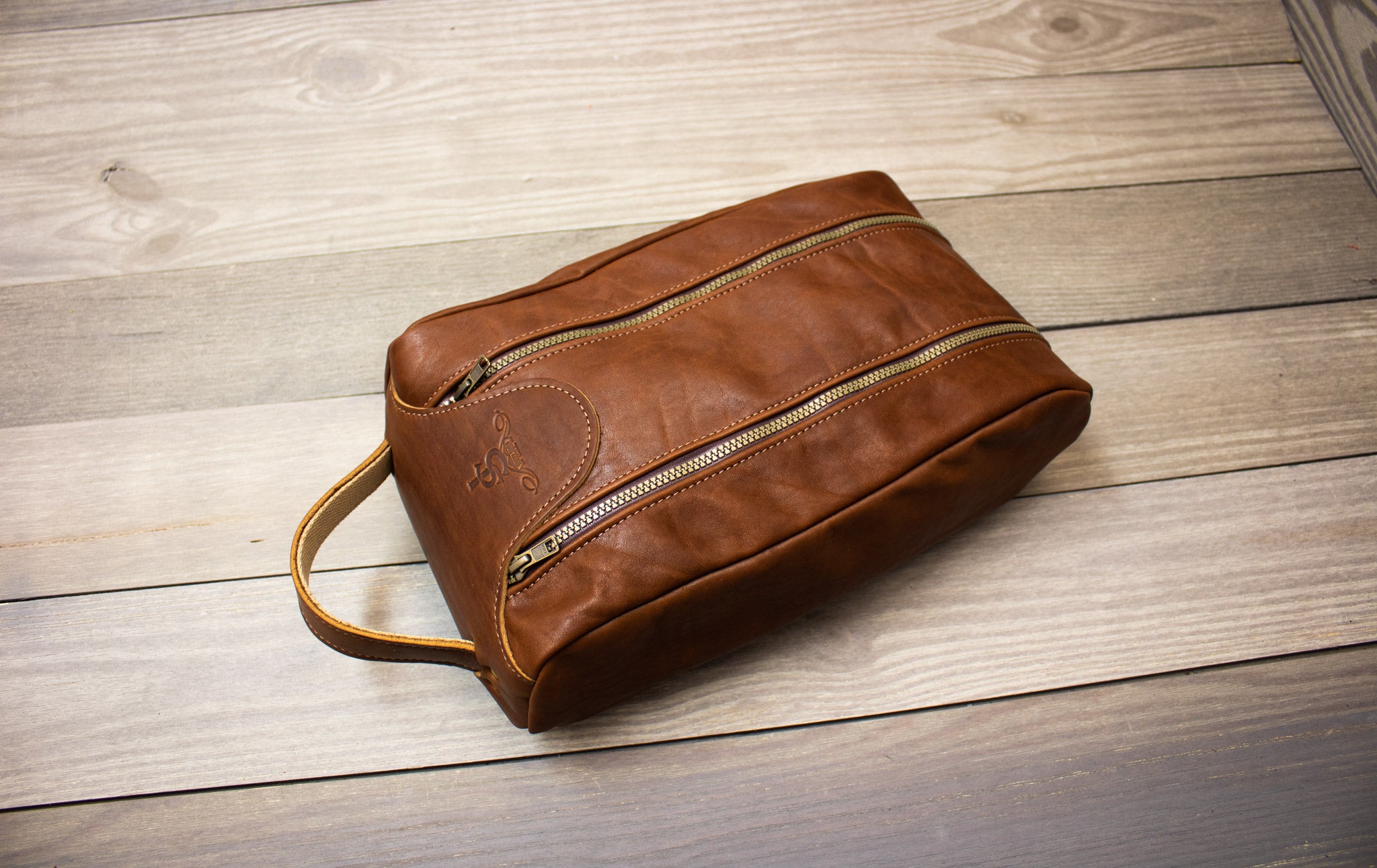 Chestnut Leather Shoe Bag- Steurer & Jacoby