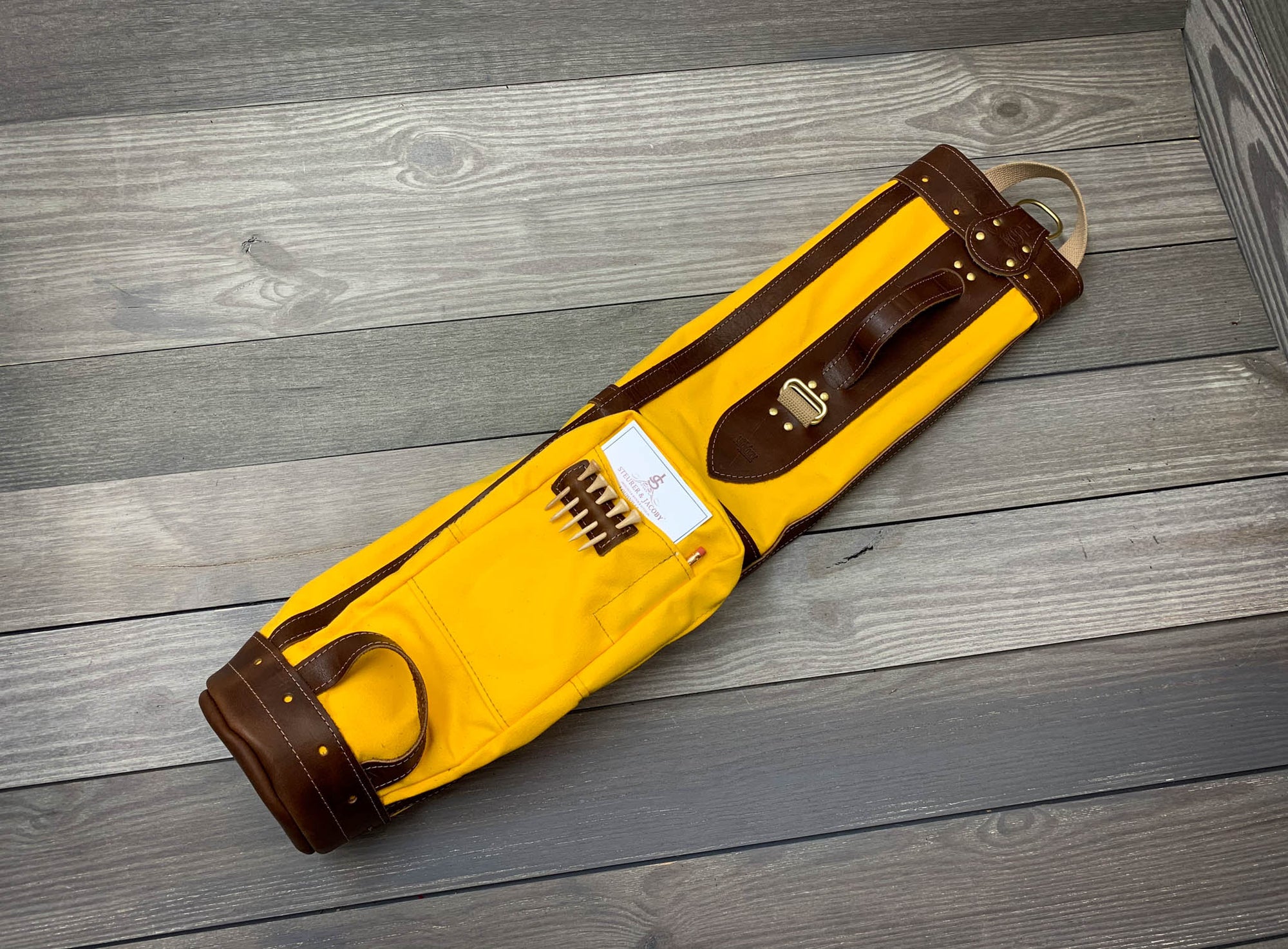Yellow Original Pencil Style Golf Bag- Steurer & Jacoby